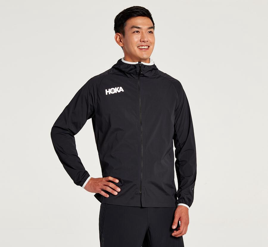 Hoka One One Jakke Herre - Full-Zip Wind - Sort - 637089BYK